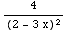 4/(2 - 3 x)^2