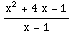 (x^2 + 4 x - 1)/(x - 1)