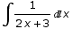 ∫1/(2 x + 3) x