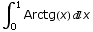 ∫_0^1 Arctg(x) x
